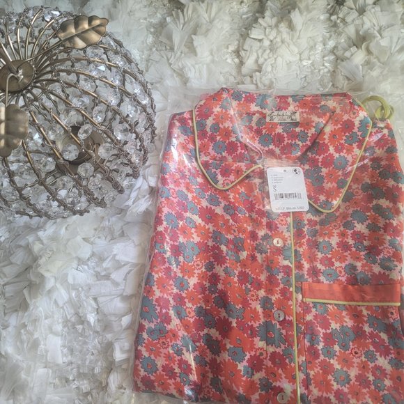 NWT Free People Pillow Talk PJ Set LT red - Picture 1 of 4